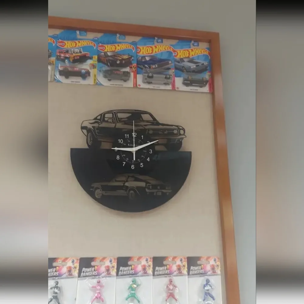 New Mustang car vinyl record wall clock